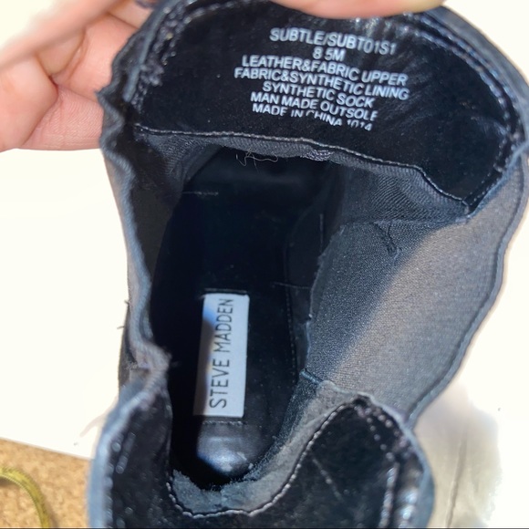 Steve Madden Subtle Pointed Ankle sueded Bootie black 8.5 - Picture 4 of 13